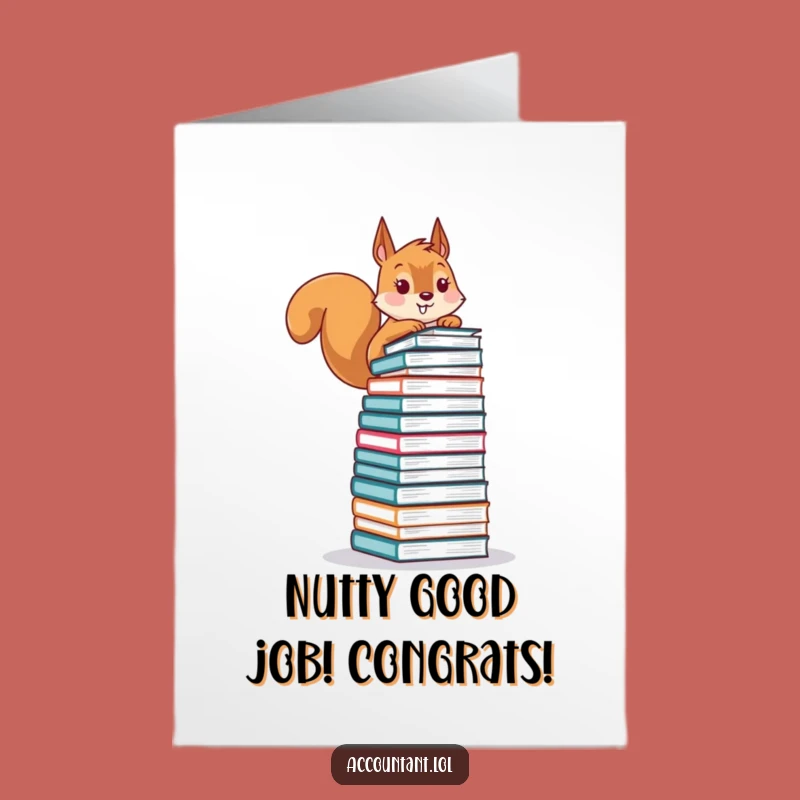 Free Printable Squirrel Congratulations Card: Ledger Master DL Card