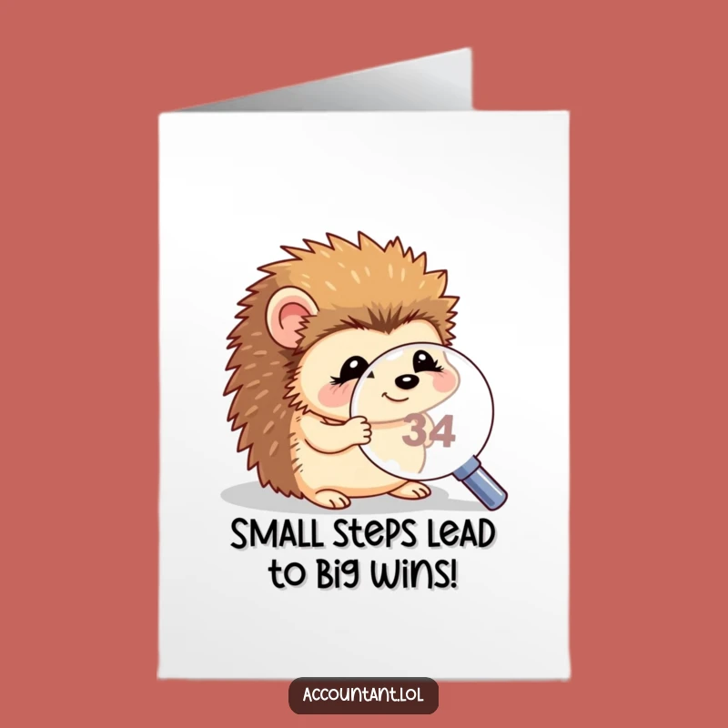 Free Printable Congrats Card: Hedgehog's Tiny Victory!