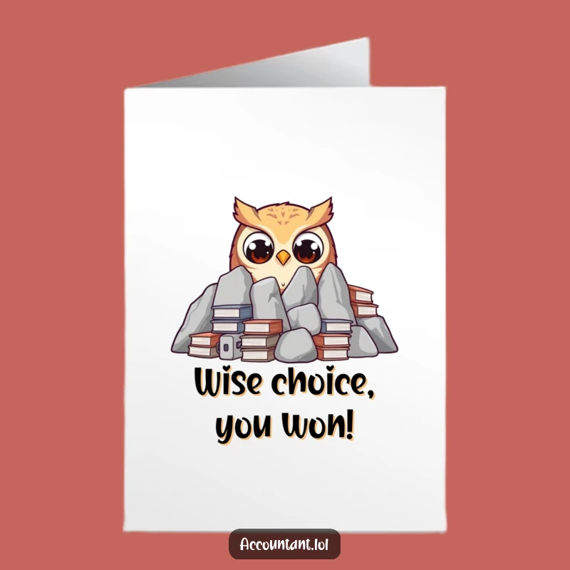 Free Printable Funny Owl Congratulations Card: Wise Owl's Success Downloadable