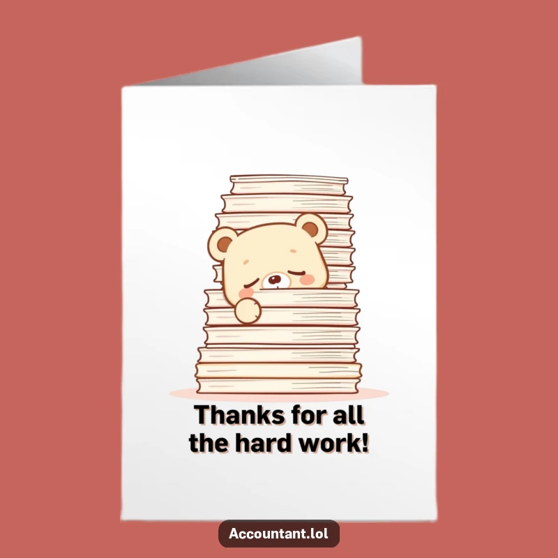 Free Printable Funny Thanks Card: Bear Cub Overwhelmed By Kindness - Downloadable Gift