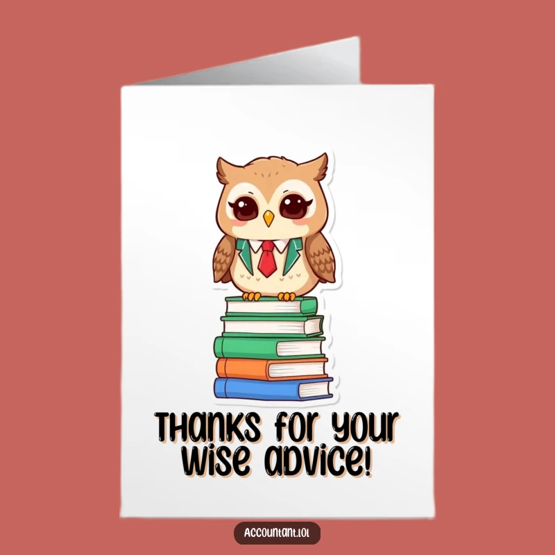 Free Printable Thank You Card: Owl Accountant Gratitude, Hilarious Downloadable Appreciation