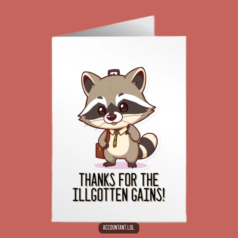 Free Printable Thank You Card: Raccoon Delivers Thanks Funny Downloadable Gift