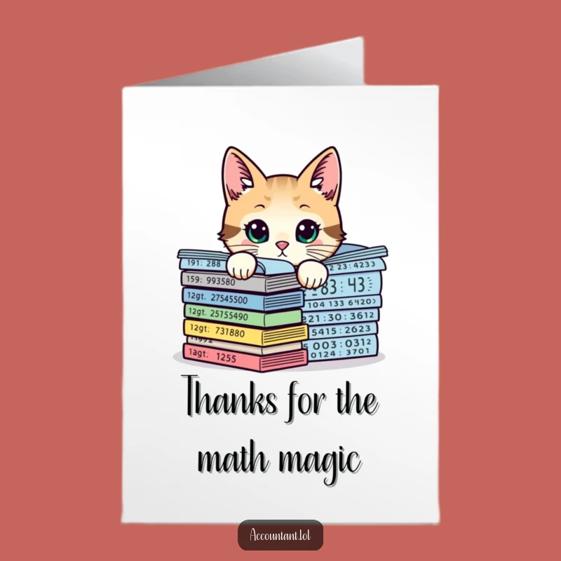Hilarious Free Printable Thank You Card: Curious Cat Accountant, Funny Downloadable Gratitude