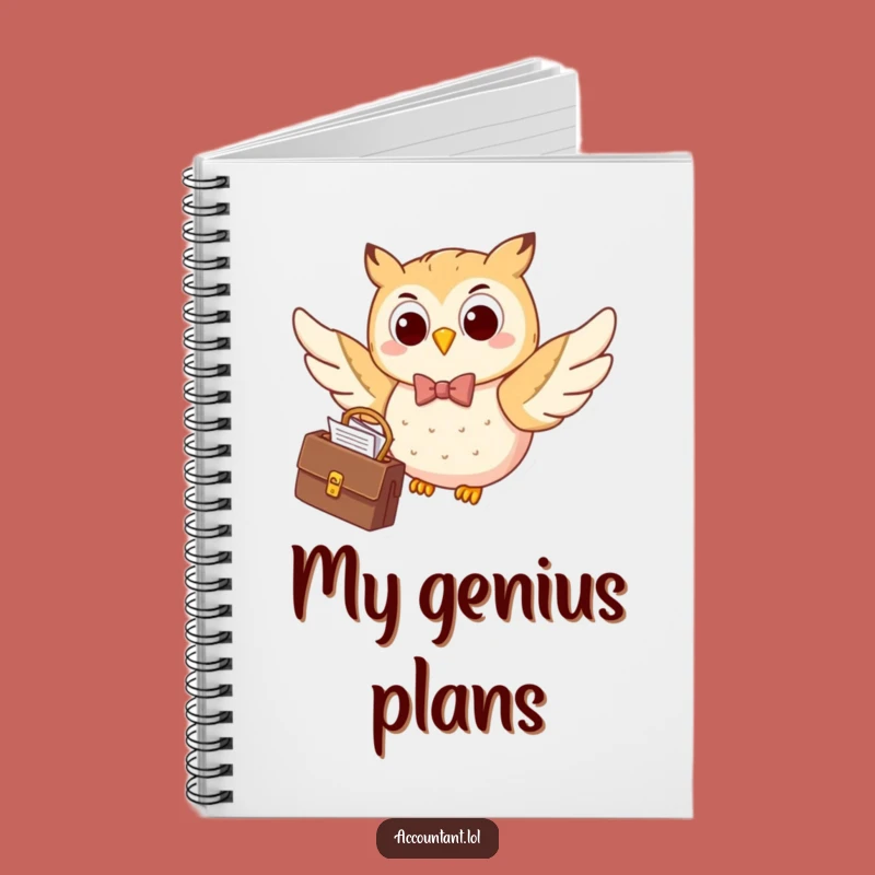 Funny Happy Owl Bow Tie Notebook: Organize Your Thoughts Smartly