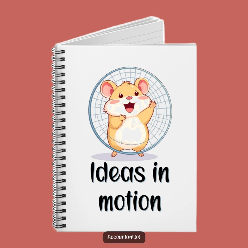 Funny Hamster Spinning Fan Notebook - Jot Down Energetic Ideas