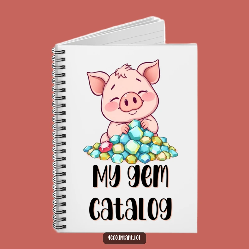 Funny Smiling Pig Gem Notebook: Jot Down Your Valuable Ideas