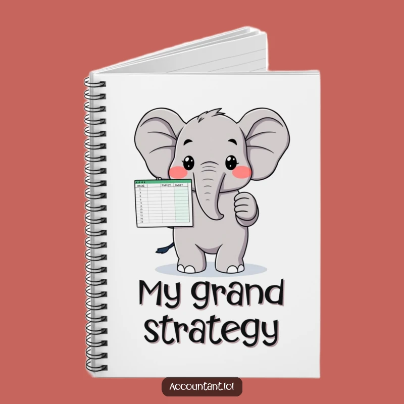Funny Elephant Spreadsheet Notebook - Jot Down Balanced Ideas!