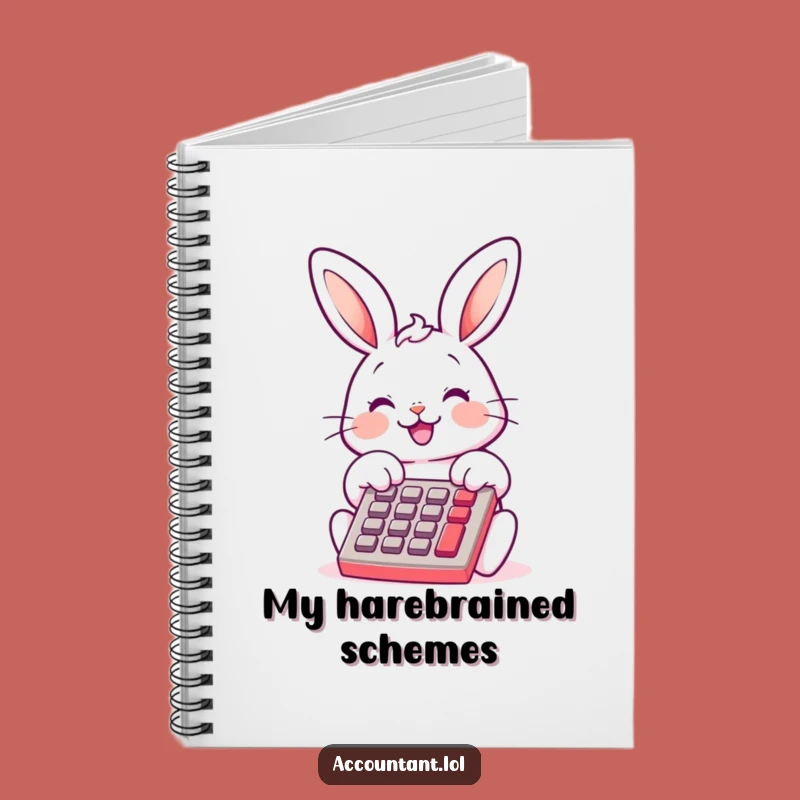 Funny Bunny Bookkeeper Notebook: Adorable Calculator Journal for Notes and Lists