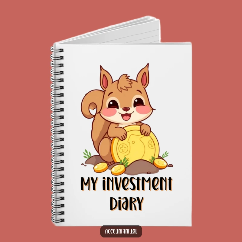 Funny Delighted Squirrel Coin Notebook: Capture Your Treasures