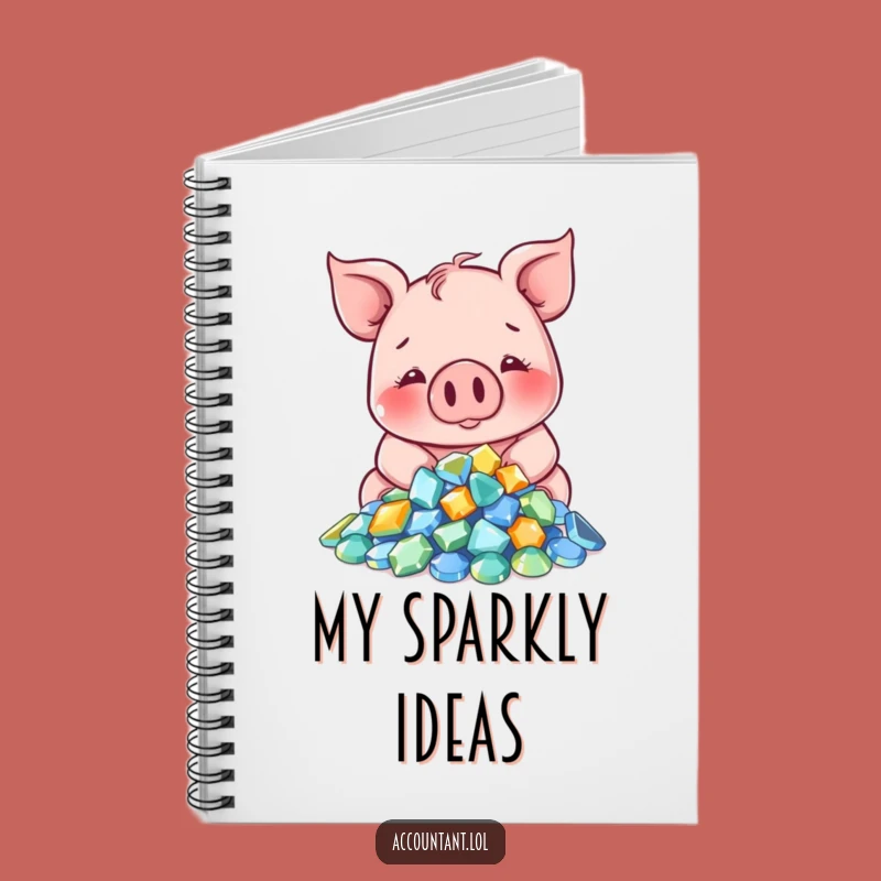 Funny Pig Gem Notebook: Jot Down Ideas with This Contented Counter