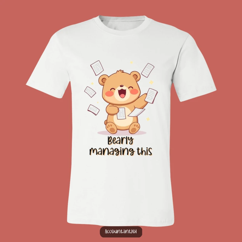 Funny Bear Analyst T-Shirt: Hilarious Spreadsheet Juggling Tee for Bear Lovers