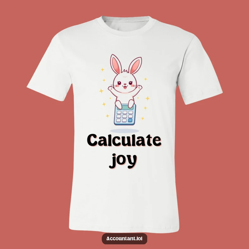 Funny Bunny Calculator T-Shirt: Bouncing Fun Tee, Perfect Cheerful Gift