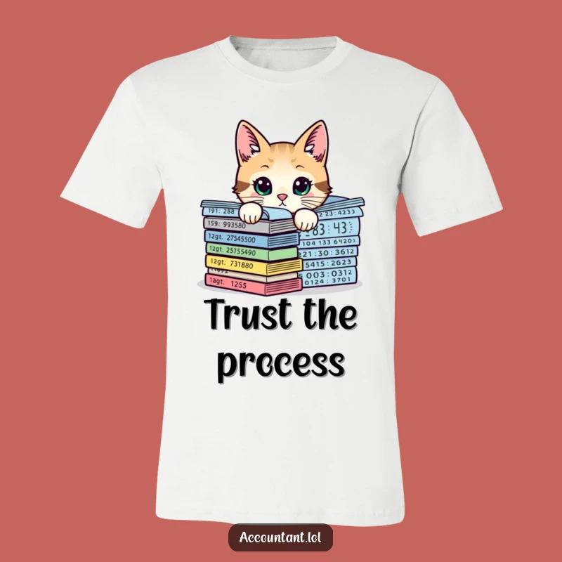 Funny Curious Cat Chart T-Shirt: Hilarious Office Apparel for Cat Lovers