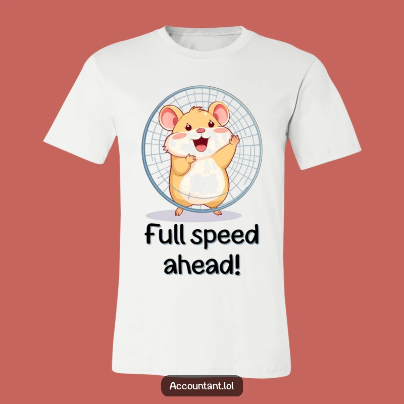 Funny Hamster Spinning Fan T-Shirt - Whimsical & Hilarious Workout Tee