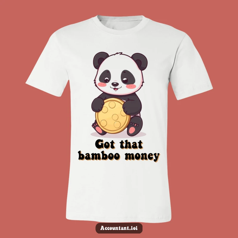 Funny Panda Coin T-Shirt: Wear Your Playful Fortune