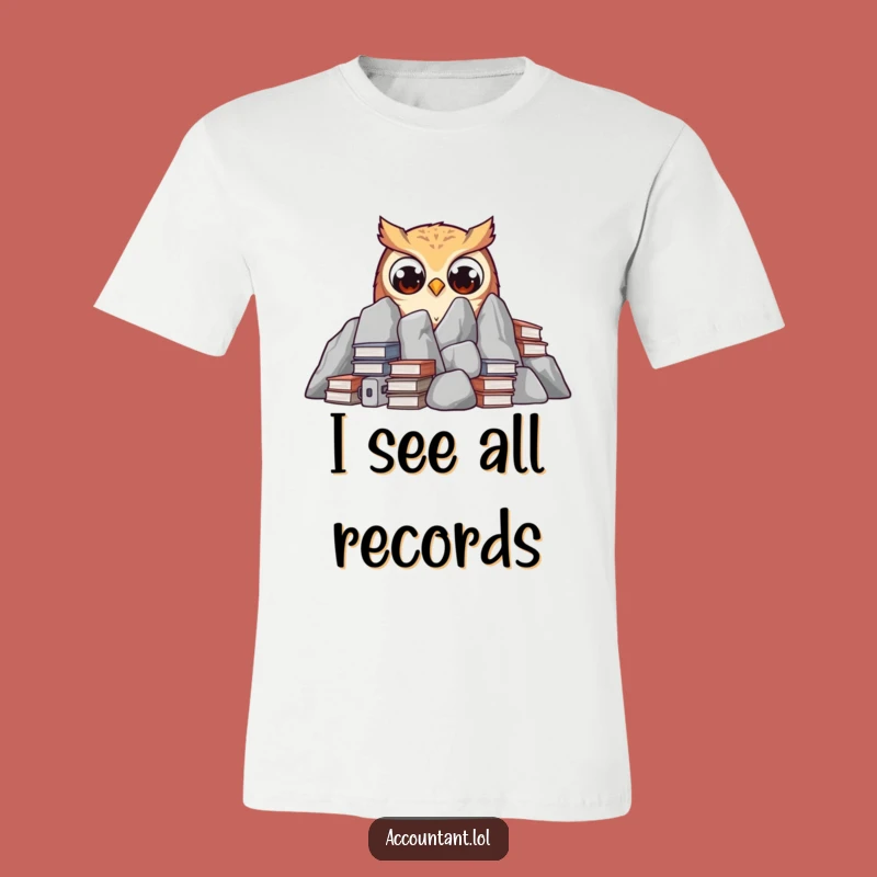 Funny Owl Ledger T-Shirt: Hilarious Outfit for Curious Scholars