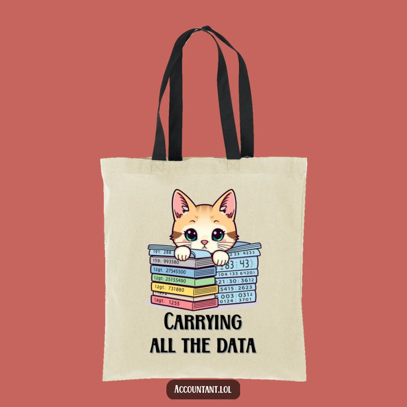 Funny Curious Cat Chart Tote Bag: Carry Your Essentials with Humor