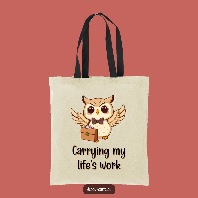 Funny Owl Briefcase Tote Bag: Carry Your Day with This Ambitious Owl