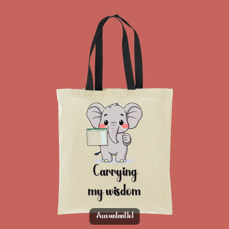 Funny Elephant Spreadsheet Tote Bag - Carry Your Organization in Style!