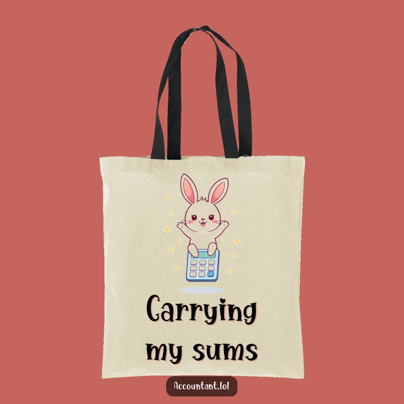 Funny Bunny Calculator Tote Bag: Carry Your Calculations with Cheer, Gift