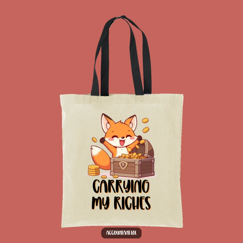 Funny Fox Treasure Tote Bag - Durable Energetic Coin Tossing Bag
