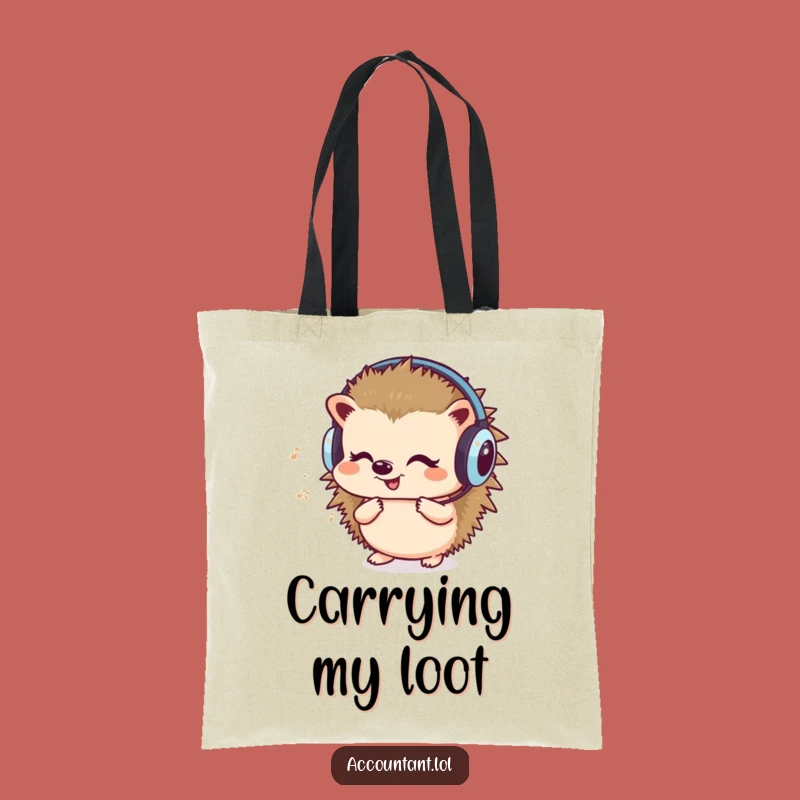Funny Hedgehog Counting Tote Bag: Hilarious & Practical Gift!