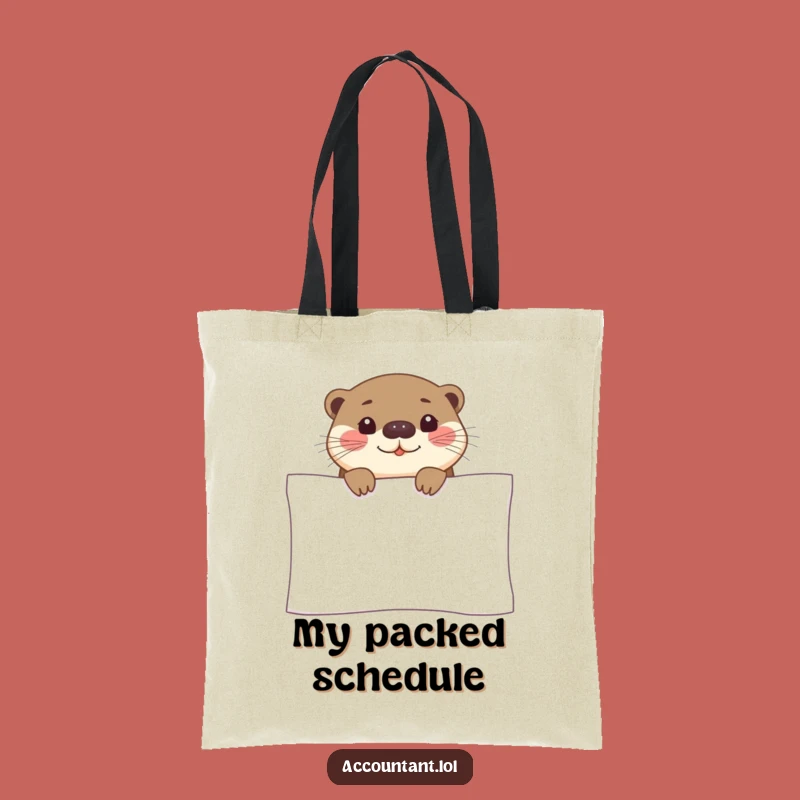 Funny Otter Spreadsheet Tote Bag: Carry Your Data with Style
