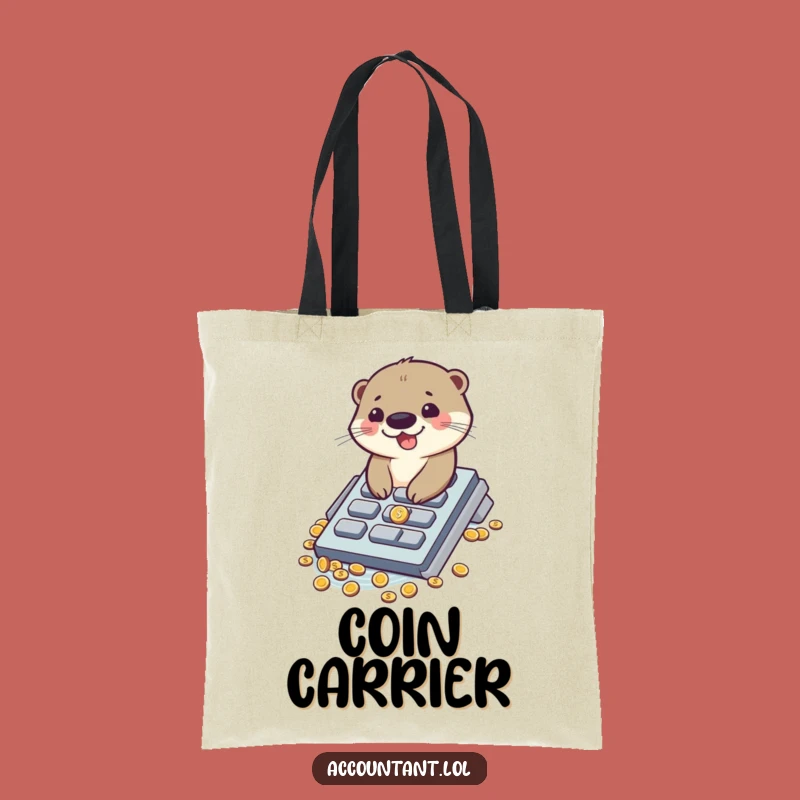 Funny Otter Tote Bag: Coin Pit Dive - Chic & Hilarious Accessory, Ideal Funny Gift
