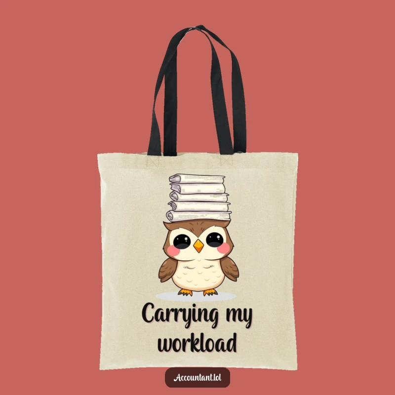 Funny Owl Paper Stack Tote Bag: Giggle-Worthy Organization Accessory