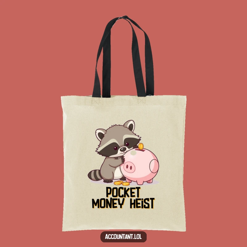 Funny Raccoon Piggy Bank Tote Bag - Carry Your Treasures (or Theirs!)