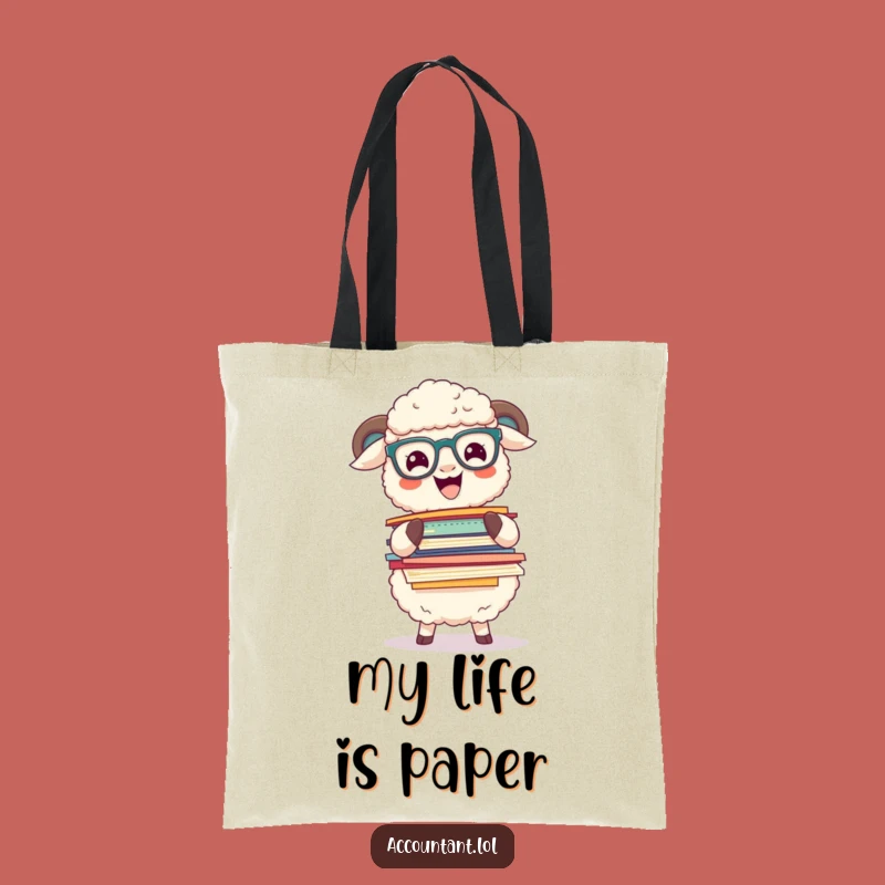 Funny Sheep Paper Balance Tote: Hilarious Bag for Office Supplies & Laughter