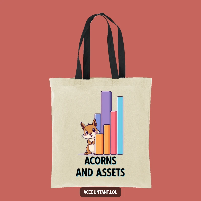 Funny Squirrel Amazed by Bar Graph Tote Bag - Charming & Practical Gift