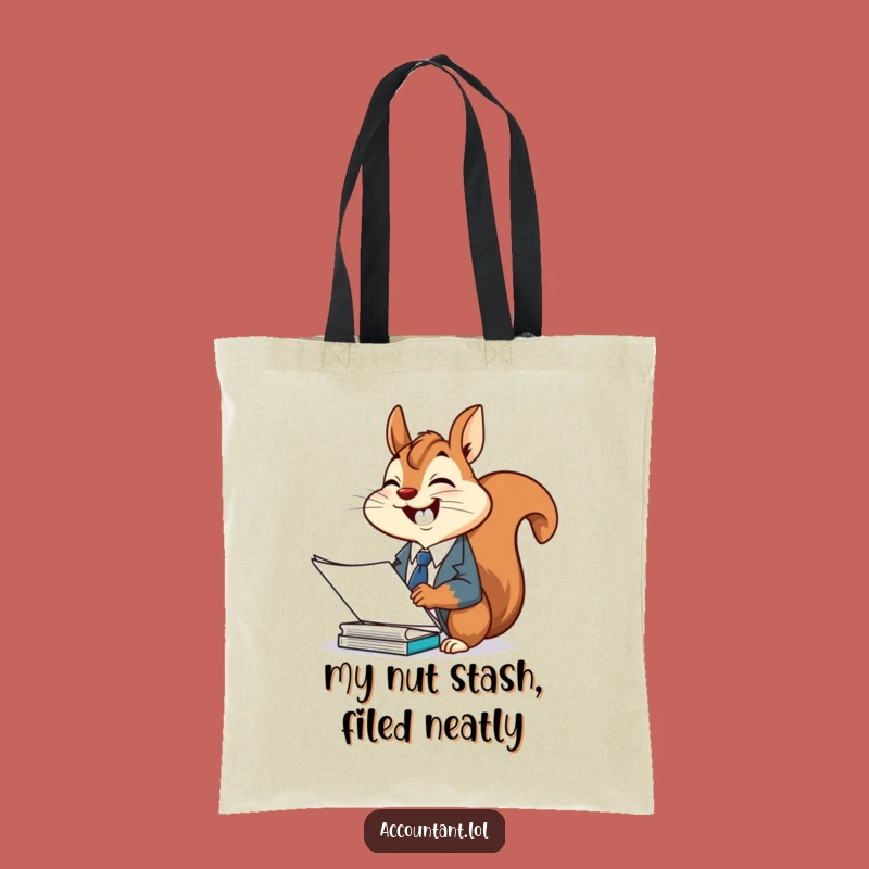 Funny Squirrel Office Tote Bag: Suit Squirrel Accessory, Perfect Gift