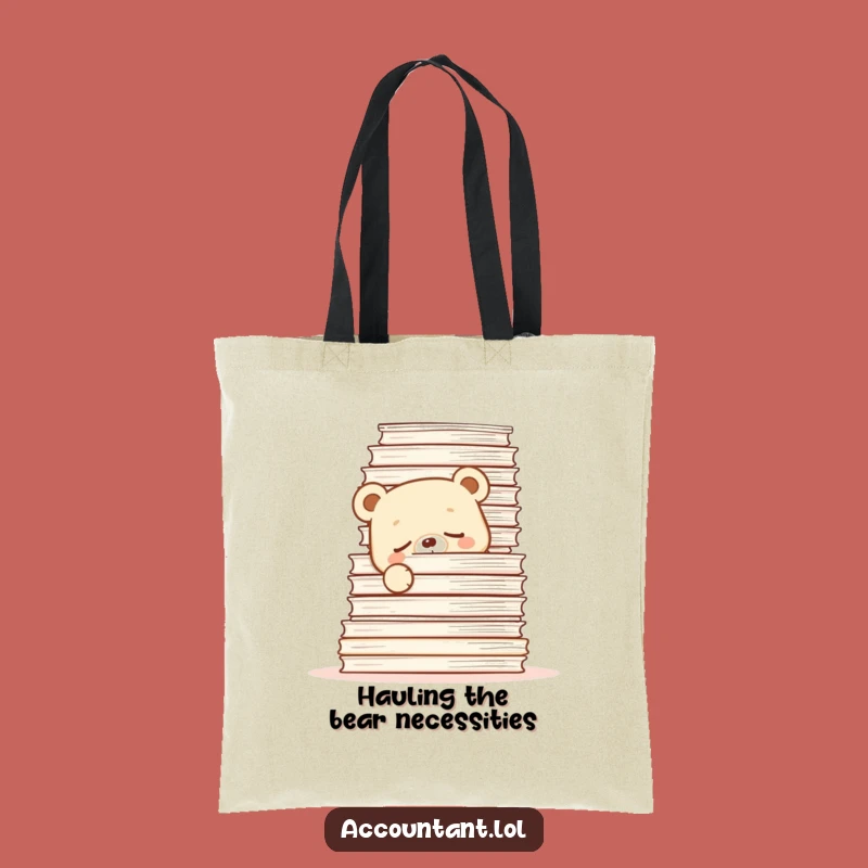 Funny Sleepy Bear Papers Tote Bag: Cub Carrier - Practical Gift!