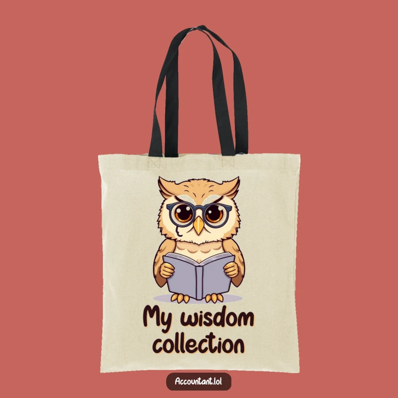 Funny Owl Scholar Tote Bag: Monocle Owl Accessory, Perfect Gift
